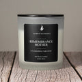 Lumen Harmony Candle with a black label on a wooden surface